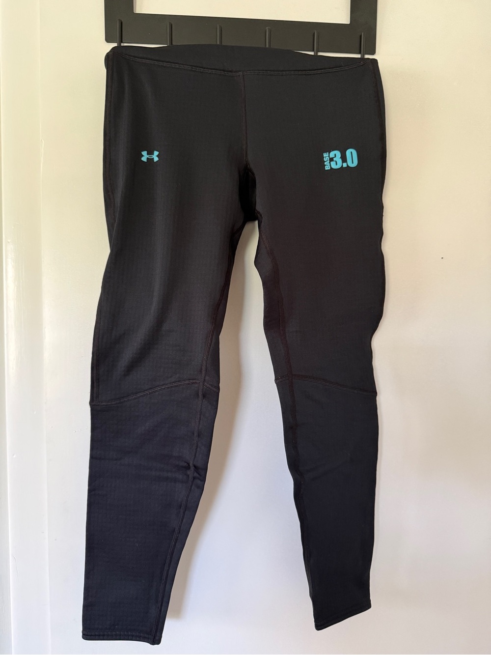 Under Armour Black Active Leggings with Teal Accents